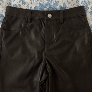 H&M Dark Leather Trousers